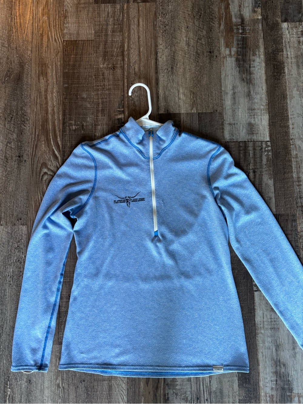 Patagonia Light Blue Women's Half-Zip Long Sleeve Top